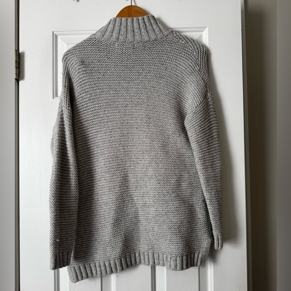 Marine Layer Mock Neck Sweater S Grey Cotton Wool Blend Knit - Picture 6 of 6